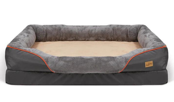 grey Orthopedic Waterproof Dog Bed 