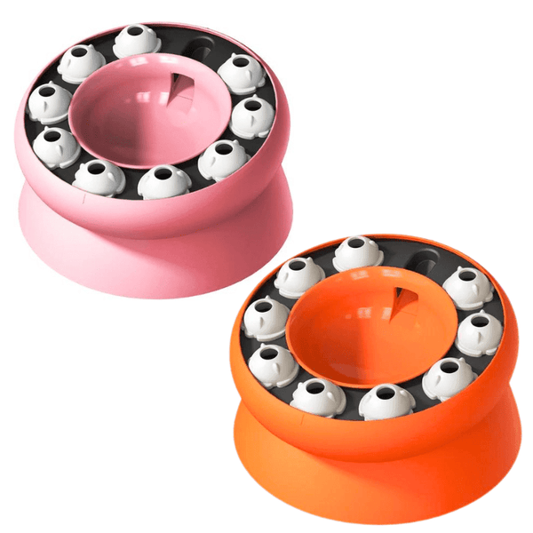 pink and orange cat Slow Feeder Bowl  