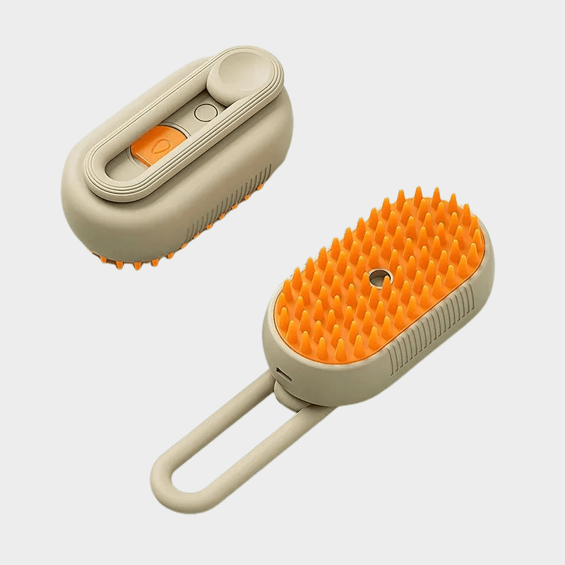 brown Cat and Dog Steam Pet Brush