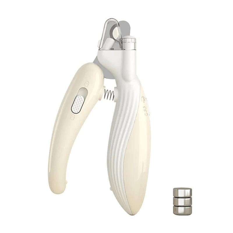 cream  Pet Nail Clippers with Light  and batteries