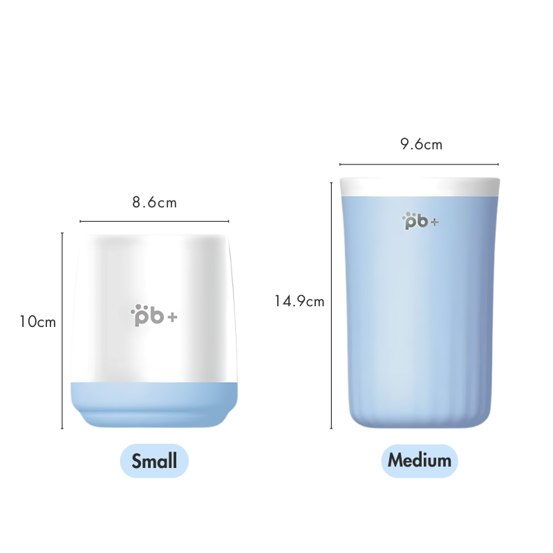 Dog paw cleaner sizes and measures