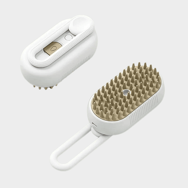 white Cat and Dog Steam Pet Brush